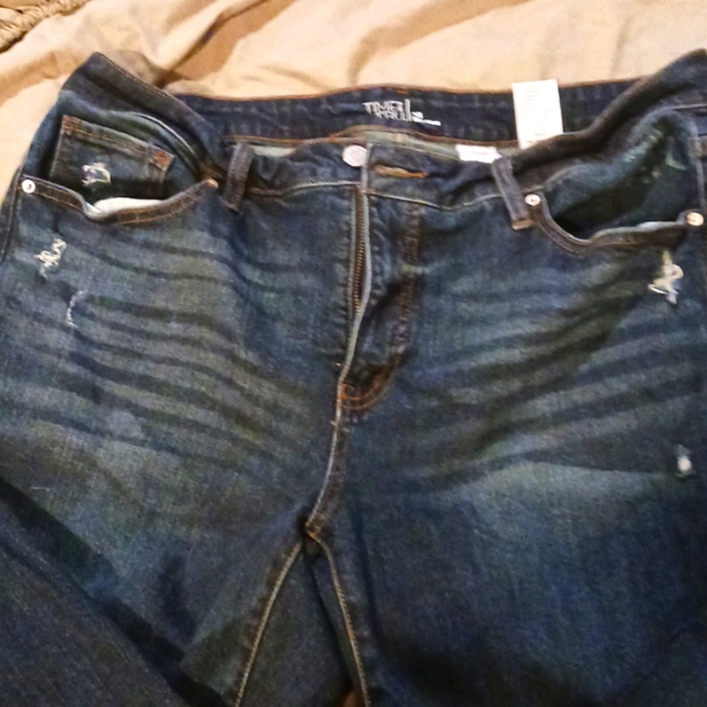 Womans jeans with holes